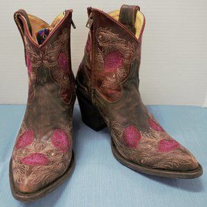 Old Gringo Laurel Chocolate Burgundy Yippie Boot YBL326-3 Size 7.5